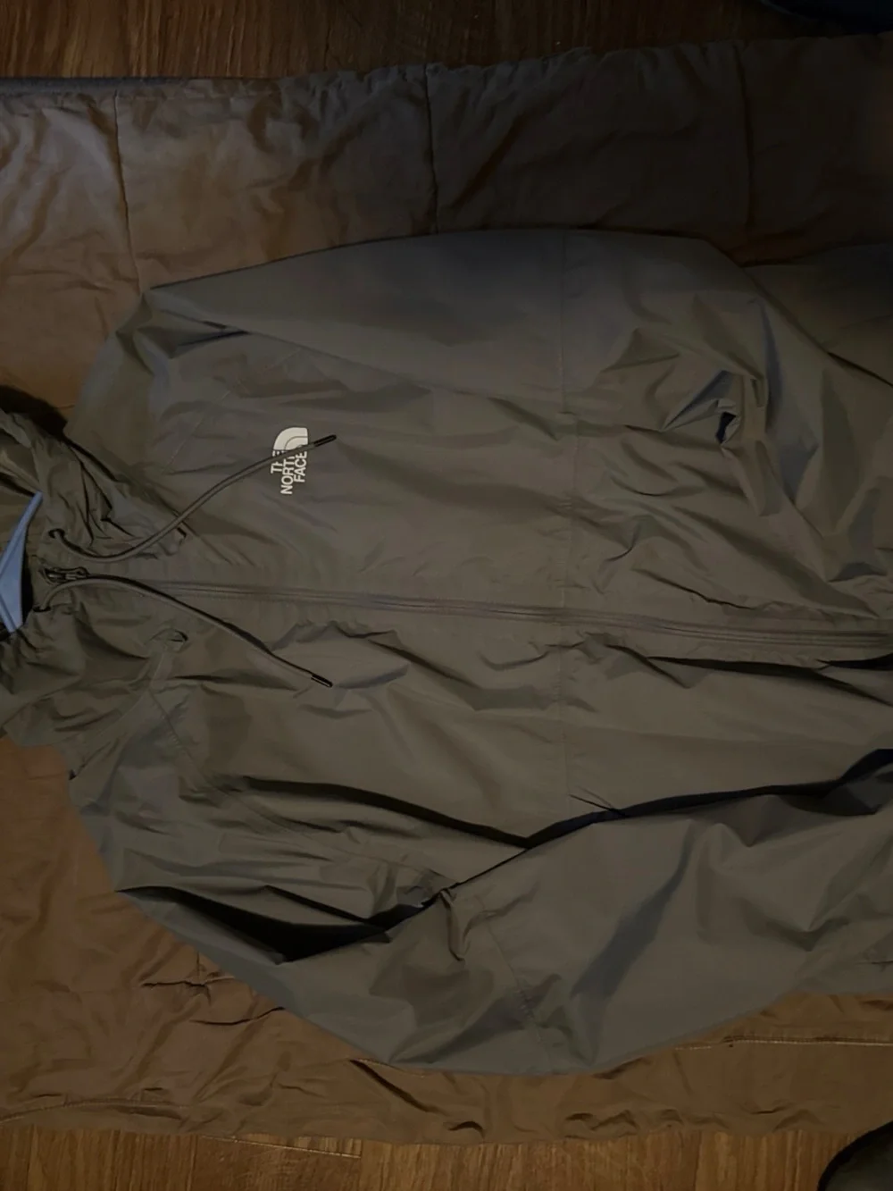 The North Face Men's Hooded Windbreaker Jacket - Gray